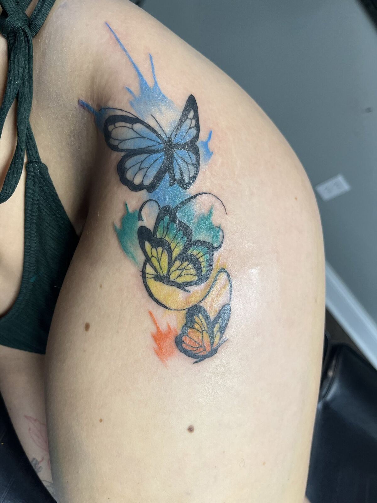 Watercolor · butterflies in flight